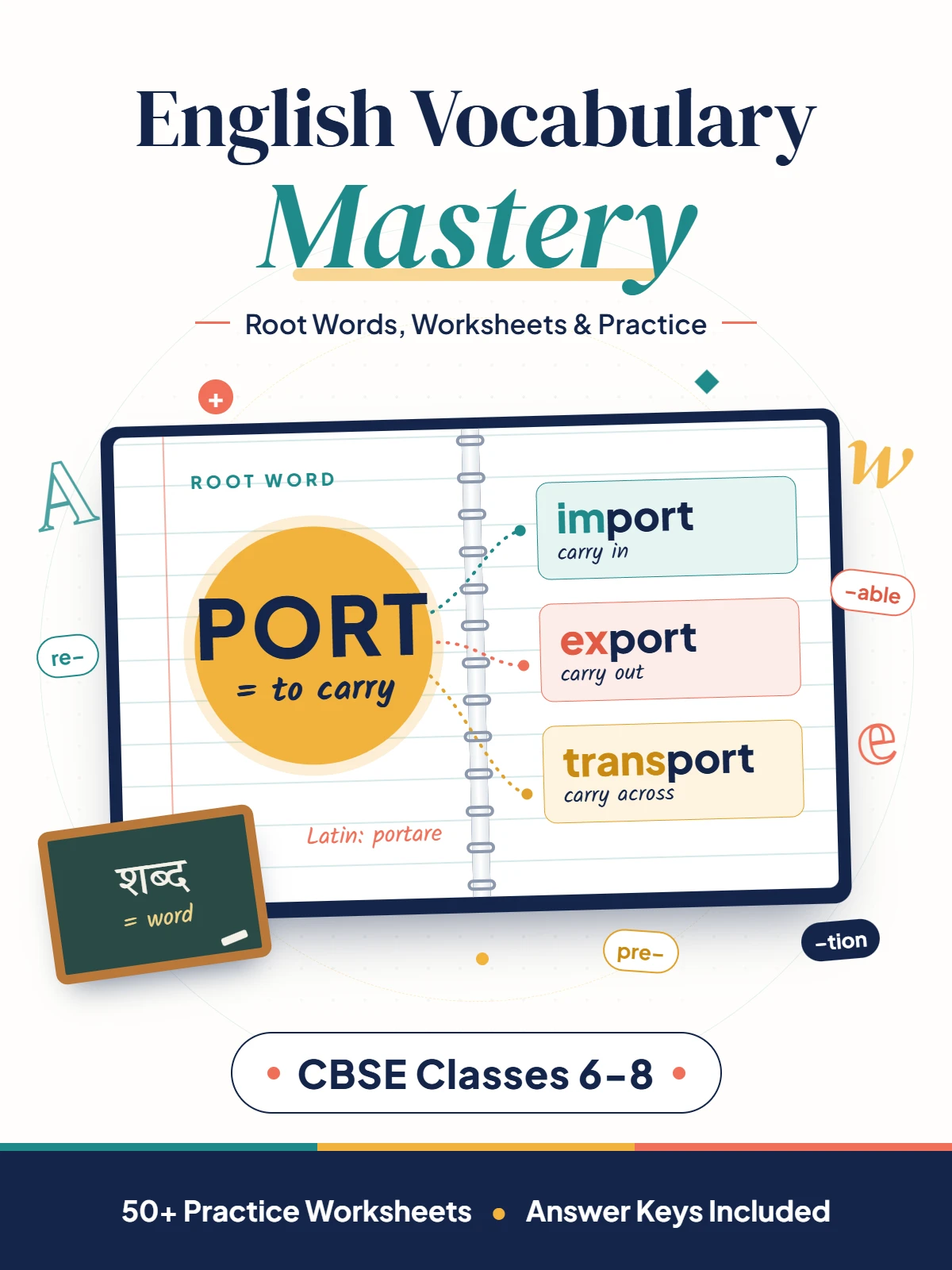 Cover of the English vocabulary mastery through root words Ebook